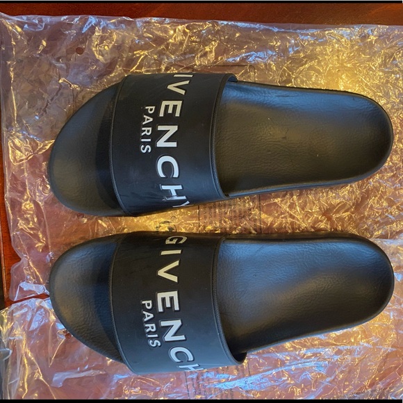 Givenchy Paris black rubber pool sliders size 11.5 - Picture 5 of 7